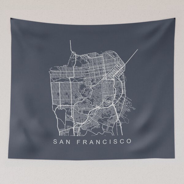 Item preview, San Francisco CA Minimalist City Street Map Light Design designed and sold by Andrewkgolf.