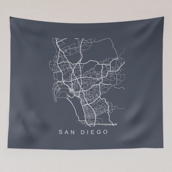 Item preview, San Diego CA Minimalist City Street Map Light Design designed and sold by Andrewkgolf.