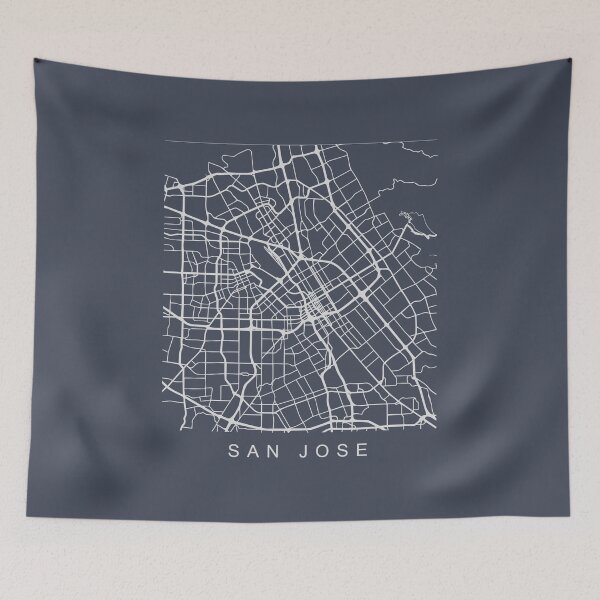 Item preview, San Jose CA Minimalist City Street Map Light Design designed and sold by Andrewkgolf.