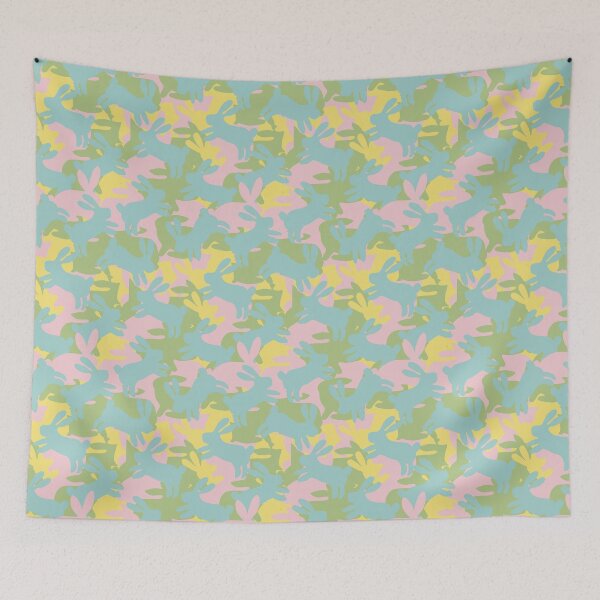 Item preview, Bunny camouflage_silhouette_pastel designed and sold by studiokay12.