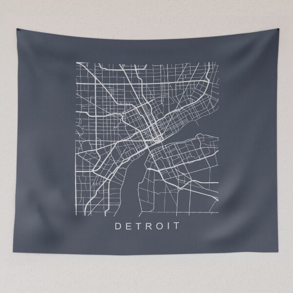 Item preview, Detroit MI Minimalist City Street Map Light Design designed and sold by Andrewkgolf.