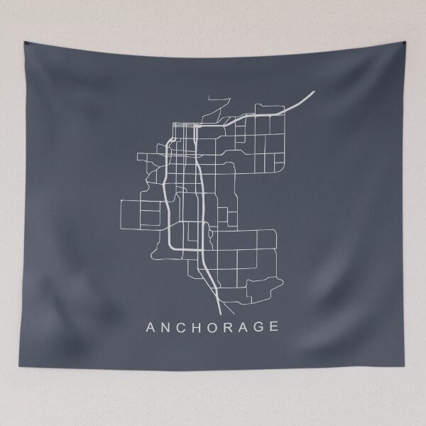 Item preview, Anchorage AK Minimalist City Street Map Light Design designed and sold by Andrewkgolf.