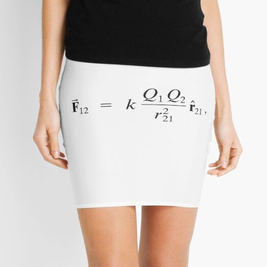 Coulomb's law: Magnitude of Electrostatic Force between two point charges is directly proportional to Product of Magnitudes of charges and inversely proportional to Square of Distance between them Mini Skirt