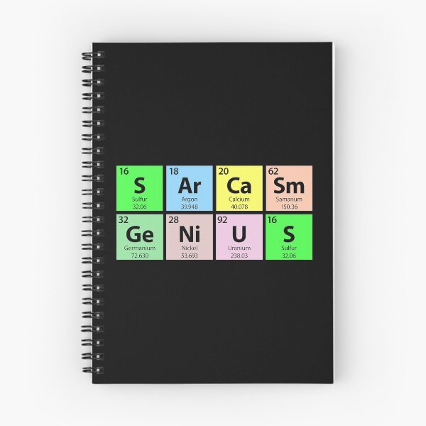Item preview, Sarcasm Genius Periodic Table designed and sold by Gold Wings Tees.
