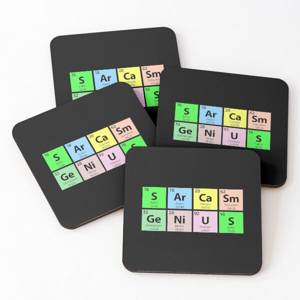 Item preview, Sarcasm Genius Periodic Table designed and sold by Gold Wings Tees.