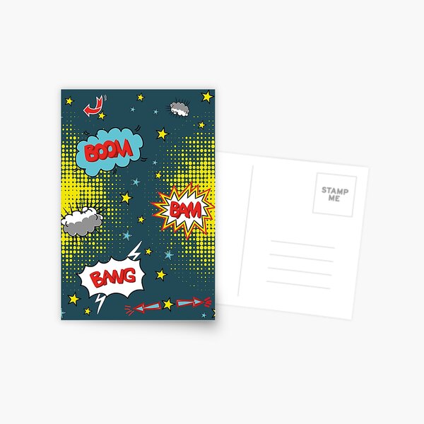 cartoon boom boom Postcard