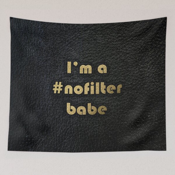 Item preview, I'm a #nofilter babe black leather and gold designed and sold by joshuayule.