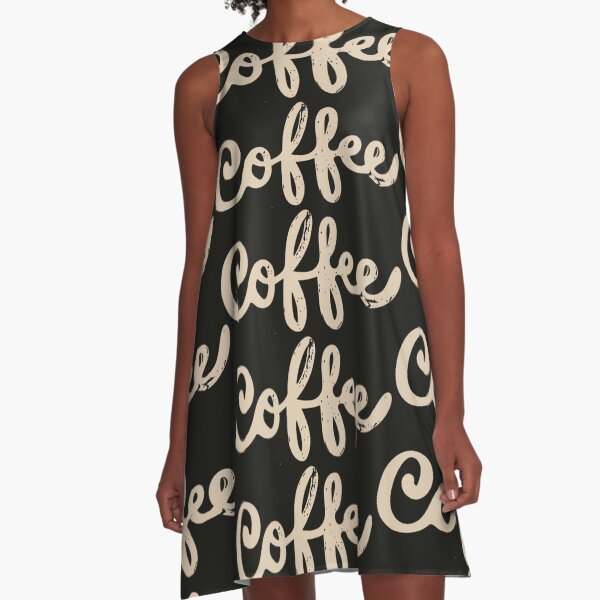 Coffee Coffee Coffee A-Line Dress