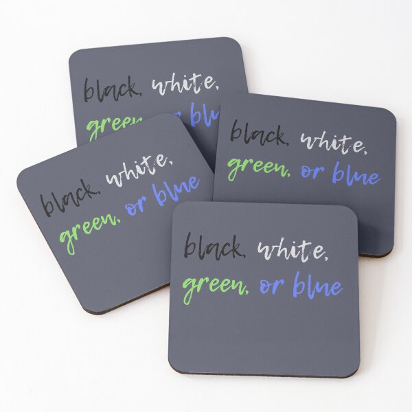 Item preview, black white green or blue  designed and sold by GrasslandDesign.