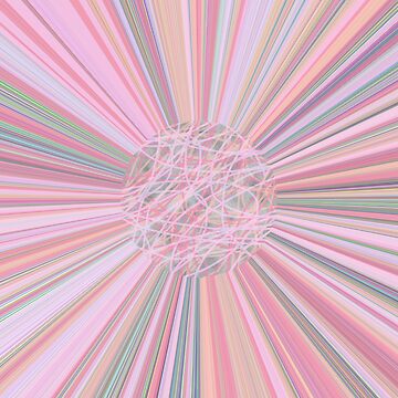 Artwork thumbnail, Pastel Planet Burst - Abstract Digital Art in Pastels by OneDayArt