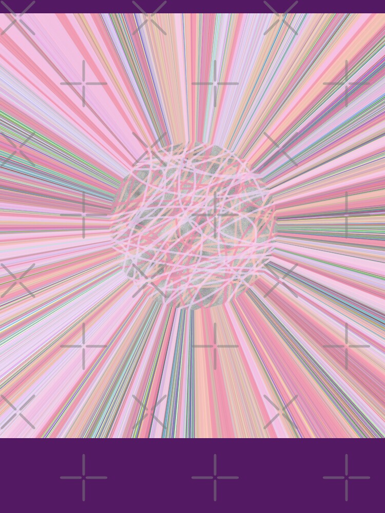 Thumbnail 7 of 7, Classic T-Shirt, Pastel Planet Burst - Abstract Digital Art in Pastels designed and sold by OneDayArt.