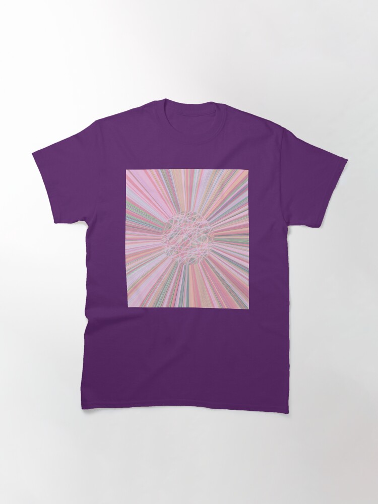 Thumbnail 3 of 7, Classic T-Shirt, Pastel Planet Burst - Abstract Digital Art in Pastels designed and sold by OneDayArt.