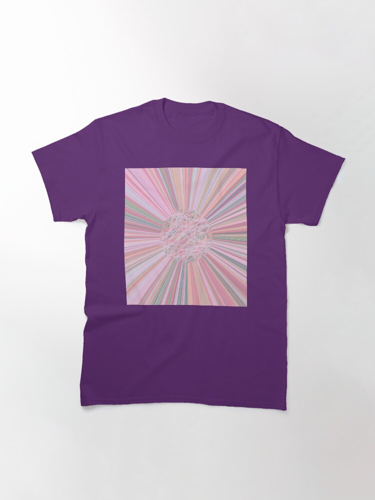 Alternate view of Pastel Planet Burst - Abstract Digital Art in Pastels Classic T-Shirt
