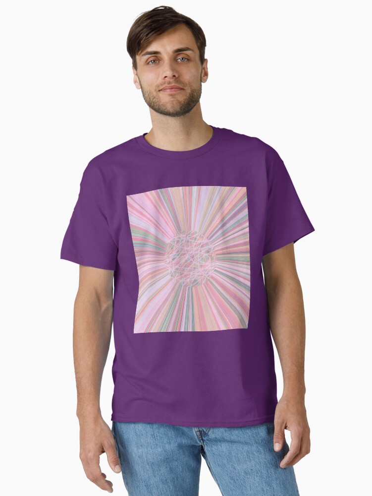 Thumbnail 1 of 7, Classic T-Shirt, Pastel Planet Burst - Abstract Digital Art in Pastels designed and sold by OneDayArt.