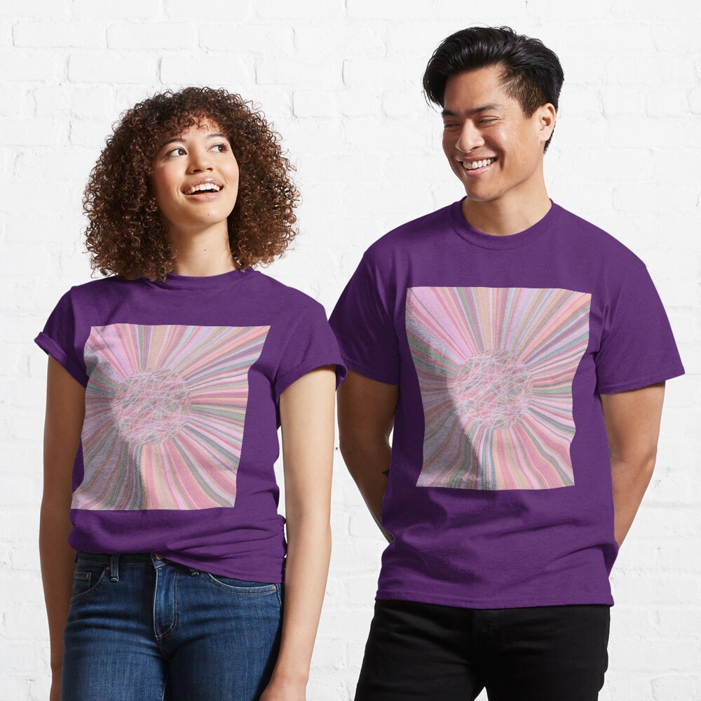 Pastel Planet Burst - Abstract Digital Art in Pastels  Classic T-Shirt