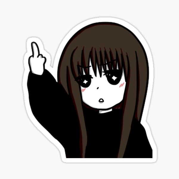 Featured image of post Anime Middle Finger Sticker Middle finger was approved as part of unicode 7 0 in 2014 under the name reversed hand with middle finger extended and added to emoji 1 0 in 2015