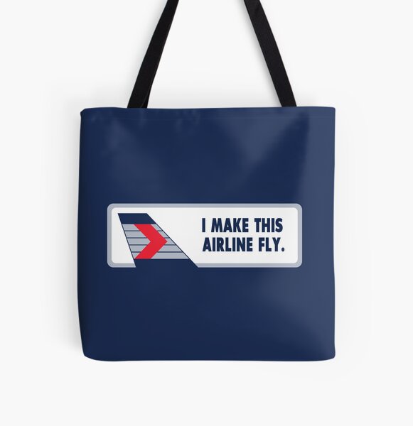 Canadian pin "I Make this Airline Fly" All Over Print Tote Bag