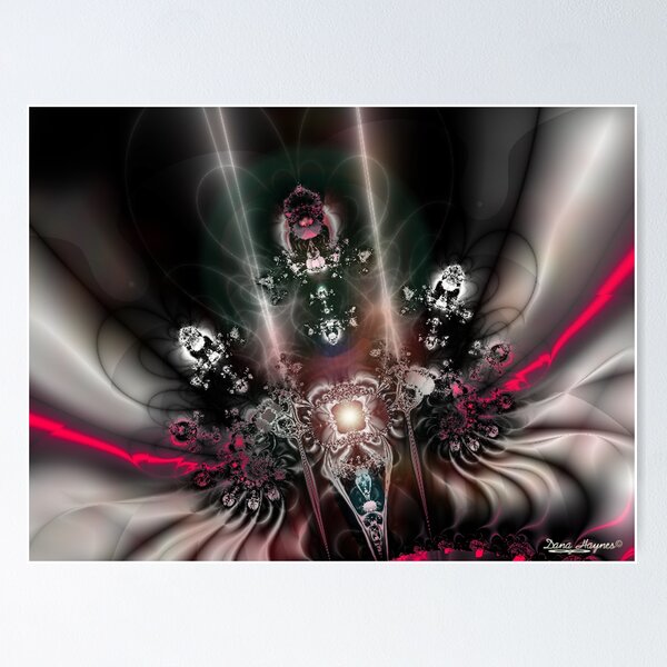 Pink Neon Pistils Poster