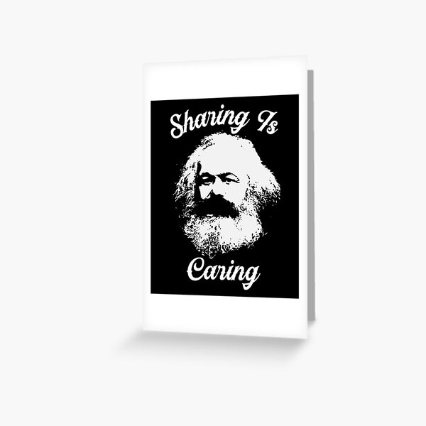 Item preview, Sharing Is Caring Karl Marx Socialist Graphic design designed and sold by NoveltyMerch.