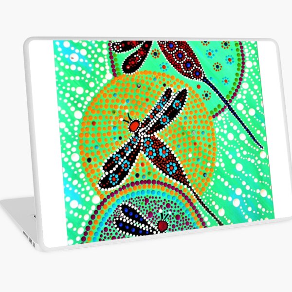 Dragon flies on Pond Laptop Skin
