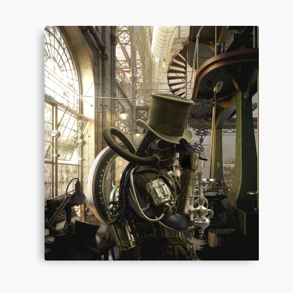 Aperçu de l'œuvre Mon laboratoire secret de Steampunk créée et vendue par FantasySkyArt.