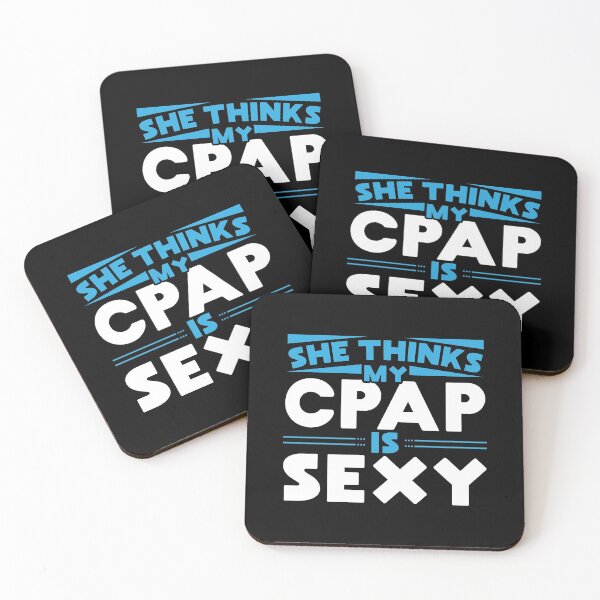 Item preview, She thinks my CPAP is sexy for snoring CPAP wearers with sleep apnea. designed and sold by Gold Wings Tees.