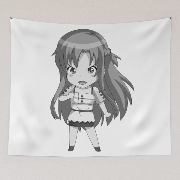 Item preview, Asuna Yuuki, Casual Ver. (Chibi) (Grayscale) designed and sold by Violet Dreaming.
