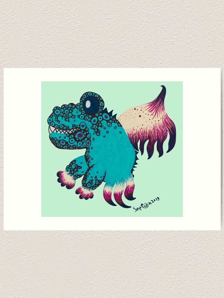 “Dinosaur Onion T rex Dino in the kitchen " Art Print for Sale by