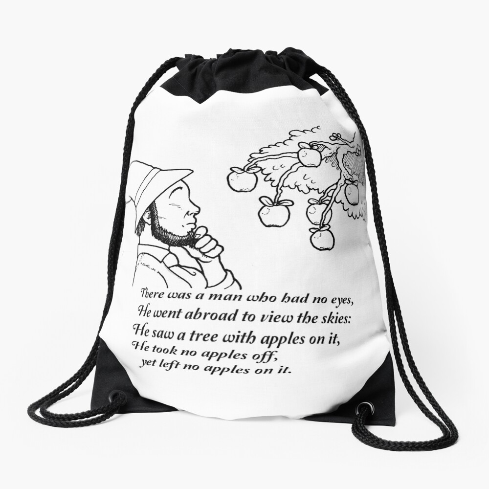 There was a Man with No Eyes... Drawstring Bag