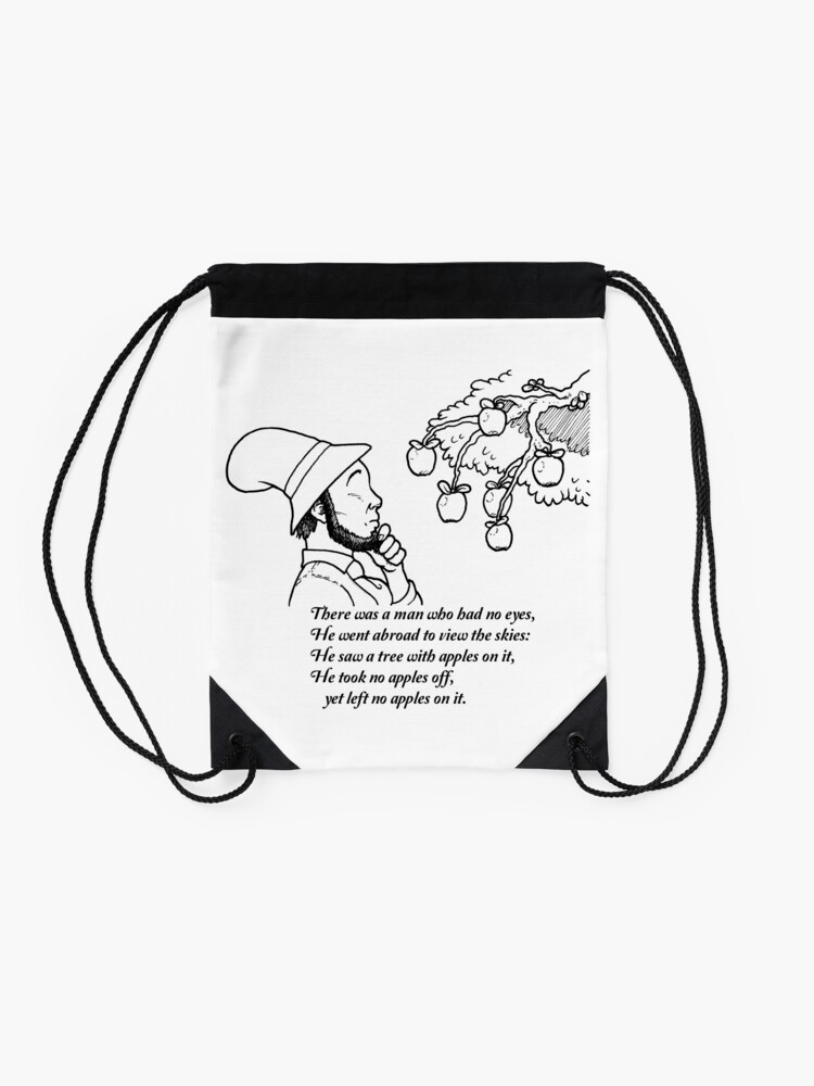 Alternate view of There was a Man with No Eyes... Drawstring Bag