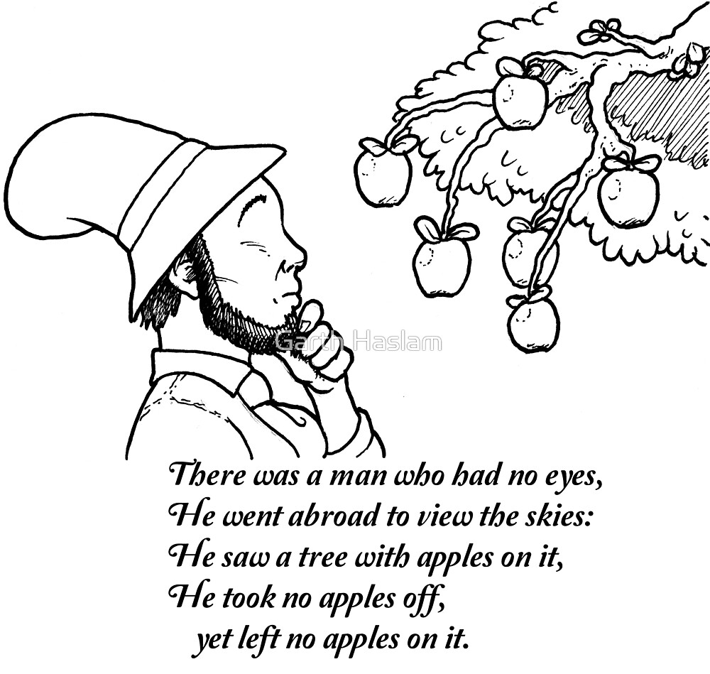 "There was a Man with No Eyes..." by Garth Haslam Redbubble