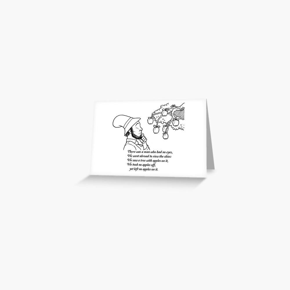 There was a Man with No Eyes... Greeting Card