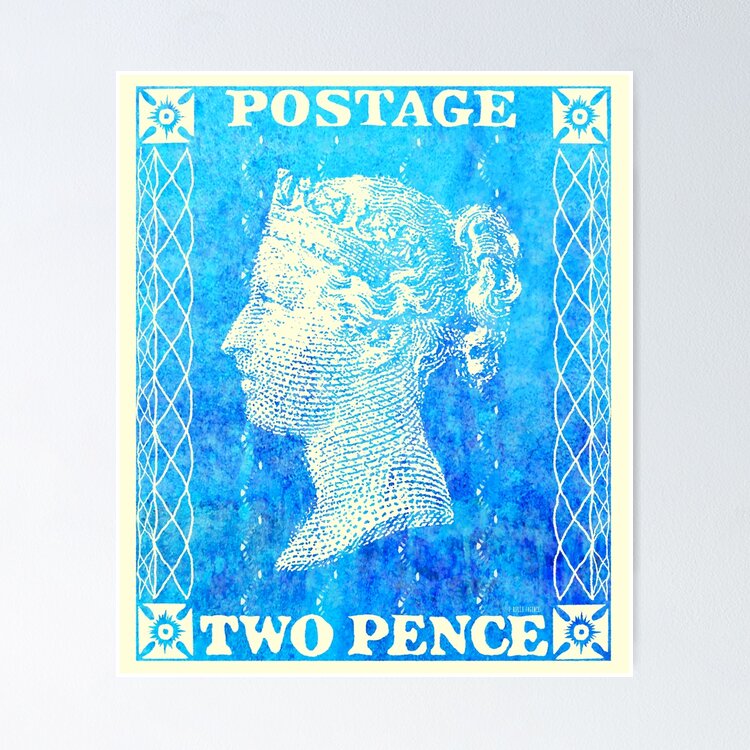 Two Penny Blue Postage Stamp