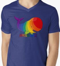 Homosexuwhale - with text Men's V-Neck T-Shirt