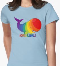 Homosexuwhale - with text Women's Fitted T-Shirt