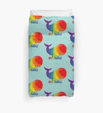 Homosexuwhale - with text Duvet Cover