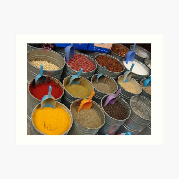 Spices - Old Souk, Fez, Morocco Art Print