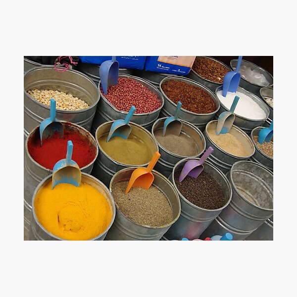 Spices - Old Souk, Fez, Morocco Photographic Print