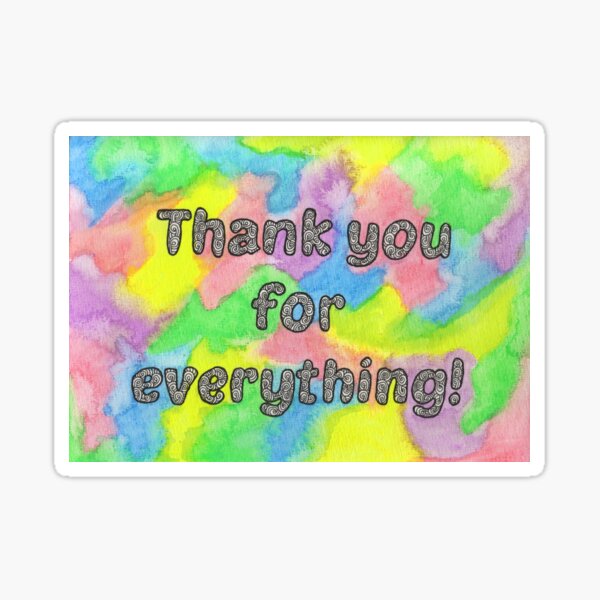 Doodle Thank You Card Sticker