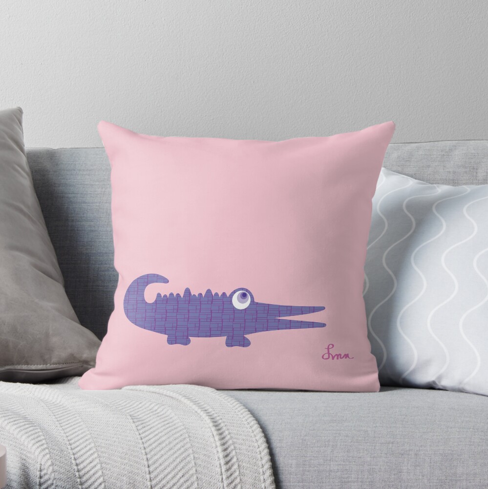 LATER ALLIGATOR - Peri Throw Pillow