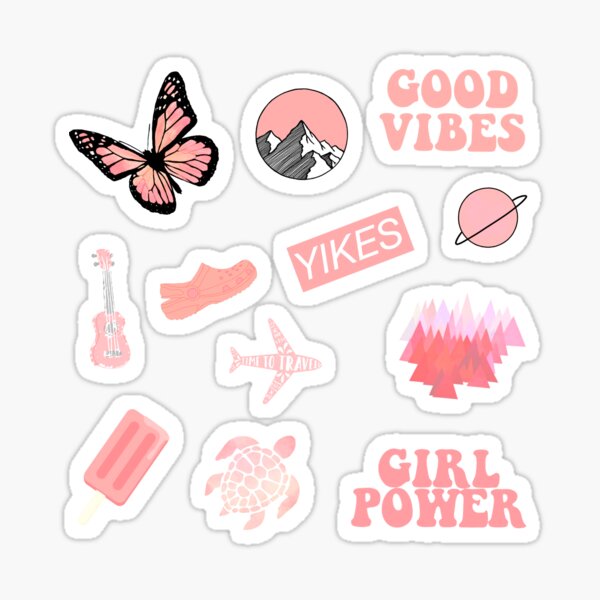 Paling Baru Sticker Set Aesthetic Pink Aneka Stiker Keren 