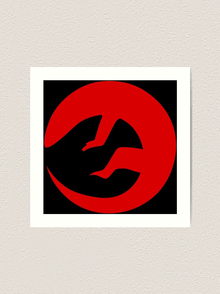 Fairy Tail Red Lizard Symbol Art Print By Elizaldesigns Redbubble