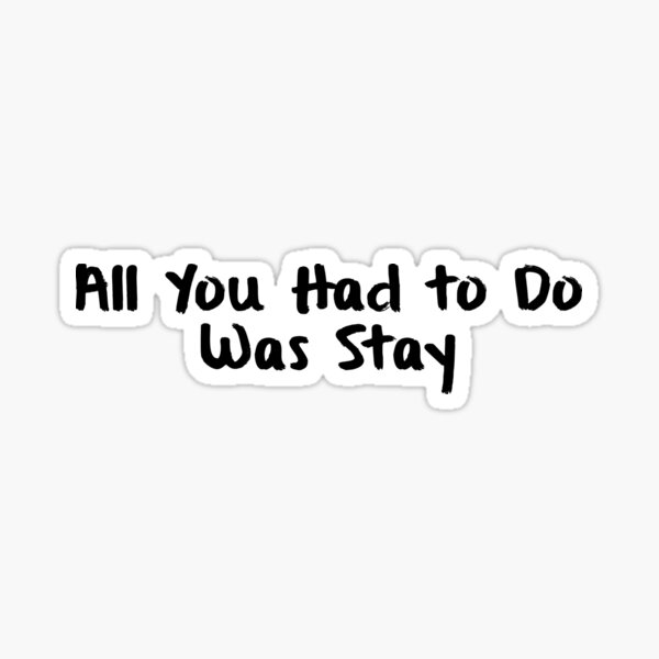 Taylor Swift – All You Had To Do Was Stay Lyrics