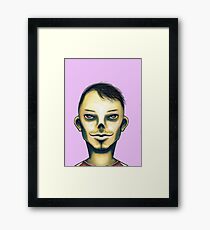 Zombie Boy Smiling Framed Print