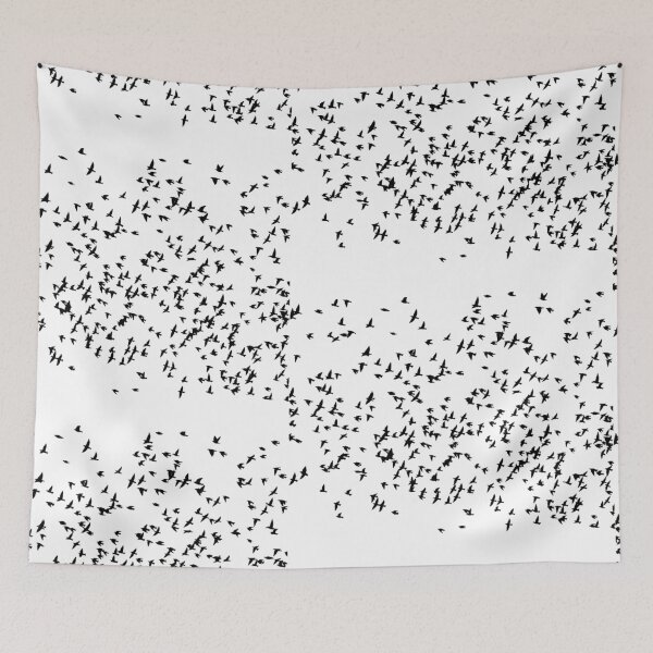 Item preview, Birds (Bird pattern of bird silhouettes in the sky) designed and sold by isstgeschichte.