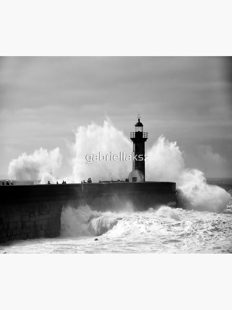 Lighthouse in stormy ocean by gabriellaksz