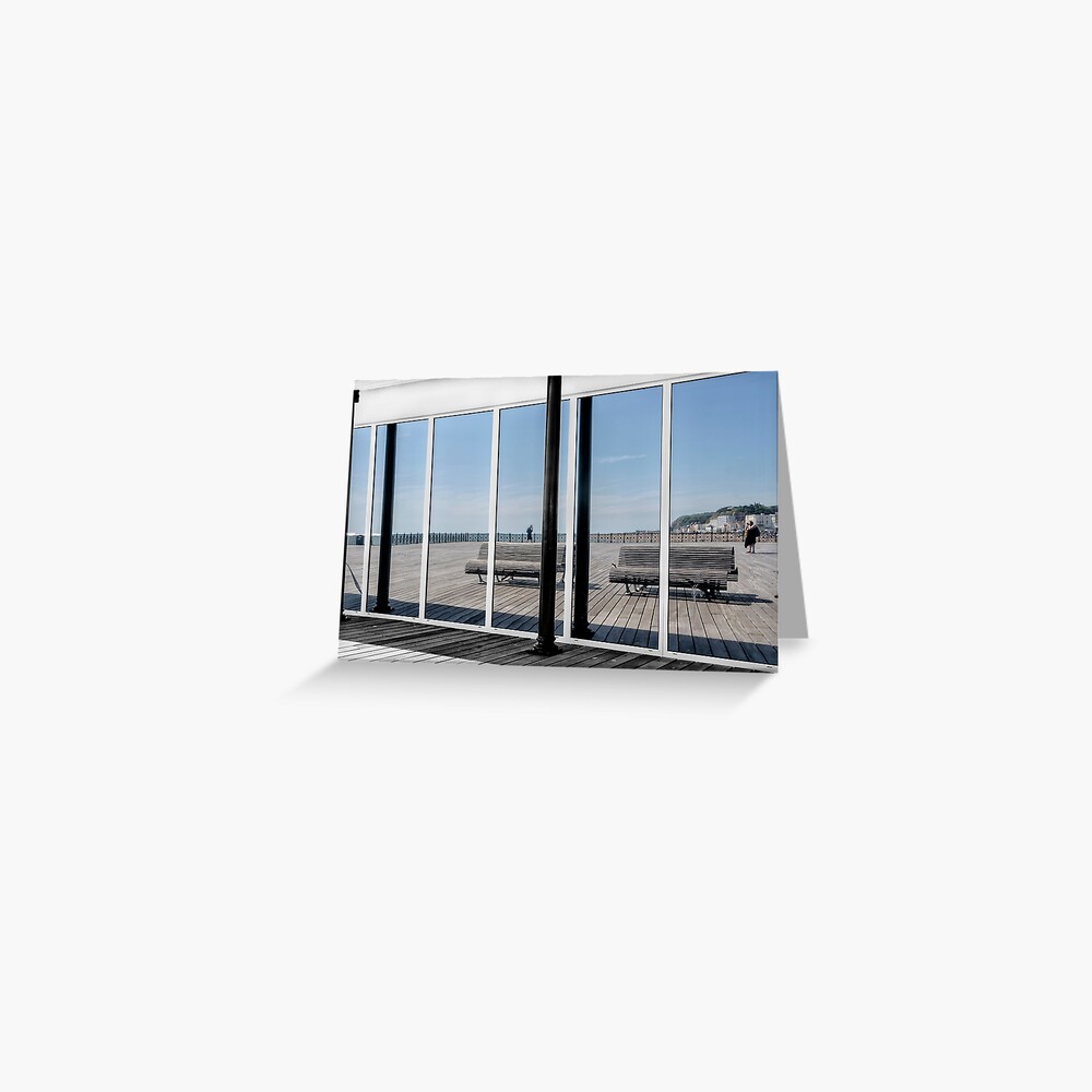 Pier Windows Reflection Greeting Card