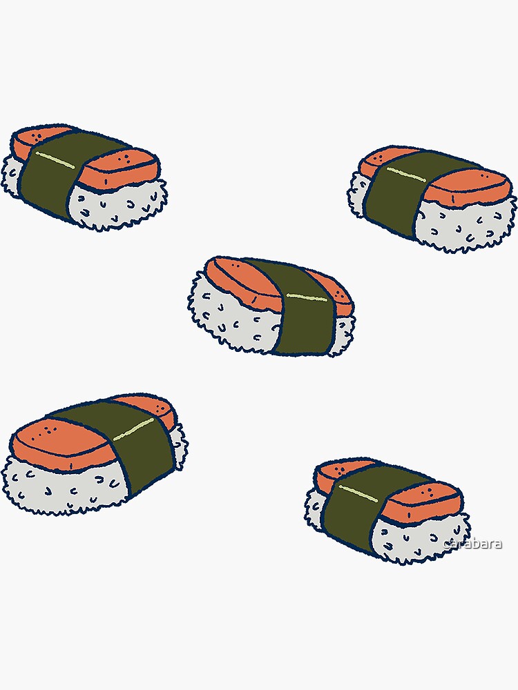 Spam Musubi Sushi Pattern by carabara