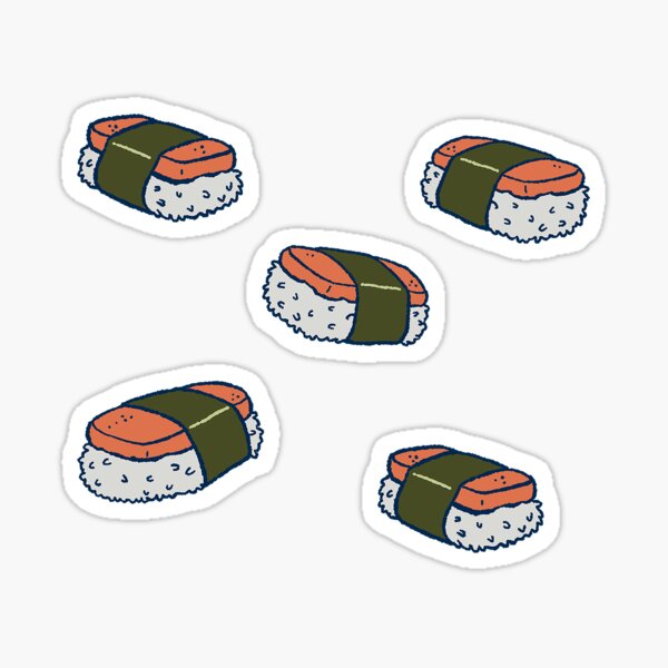 Spam Musubi Sushi Pattern Sticker