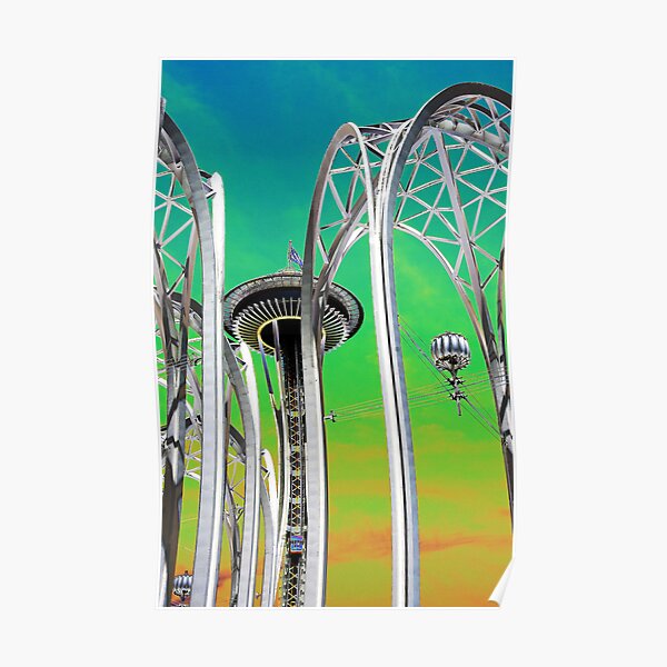 In Front Of The Space Needle. Poster